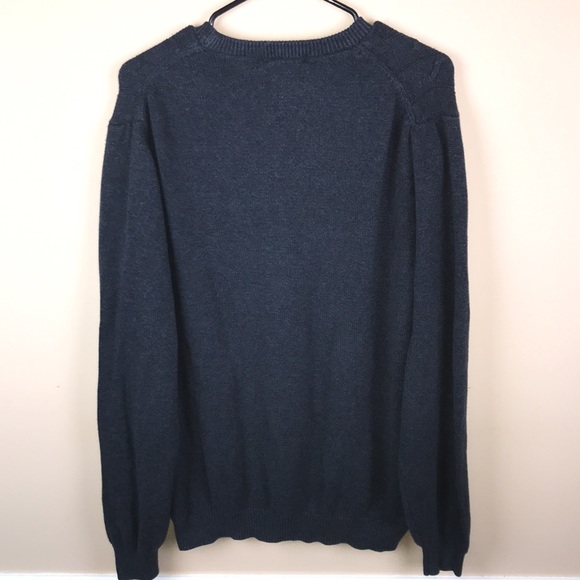 Lyle & Scott Scotland Men’s Fishermen Knit Charcoal Gray Combed Cotton Sweater - Picture 5 of 7